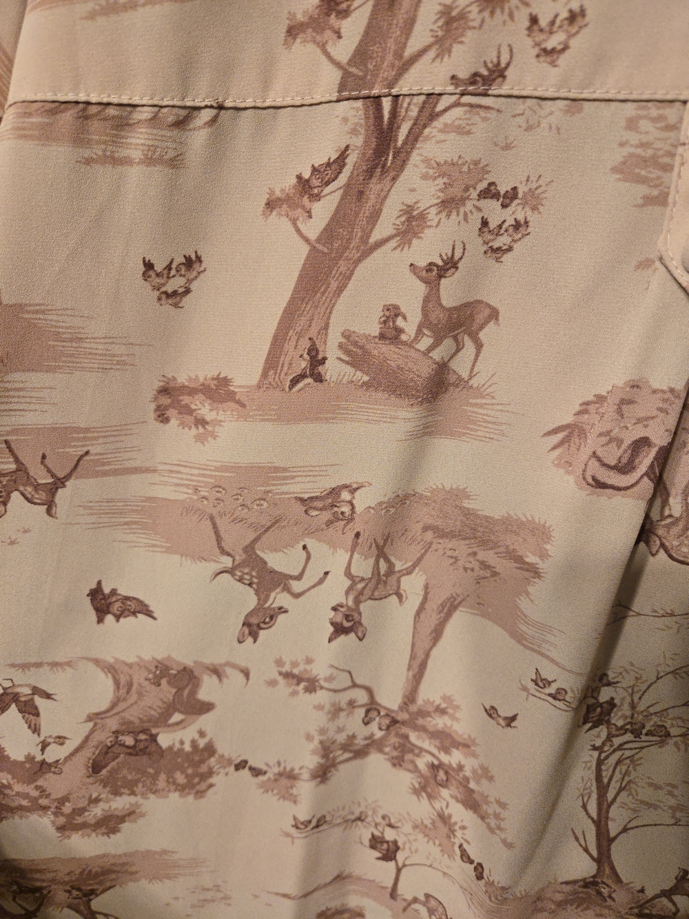 Torrid Disney Bambi Light Pink Printed V-Neck Harper Size 3 Plus - Picture 5 of 6
